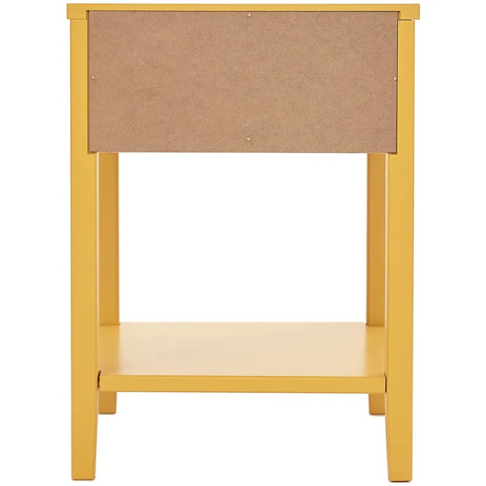 Monti Single Drawer Bedside Table - Yellow, Pine