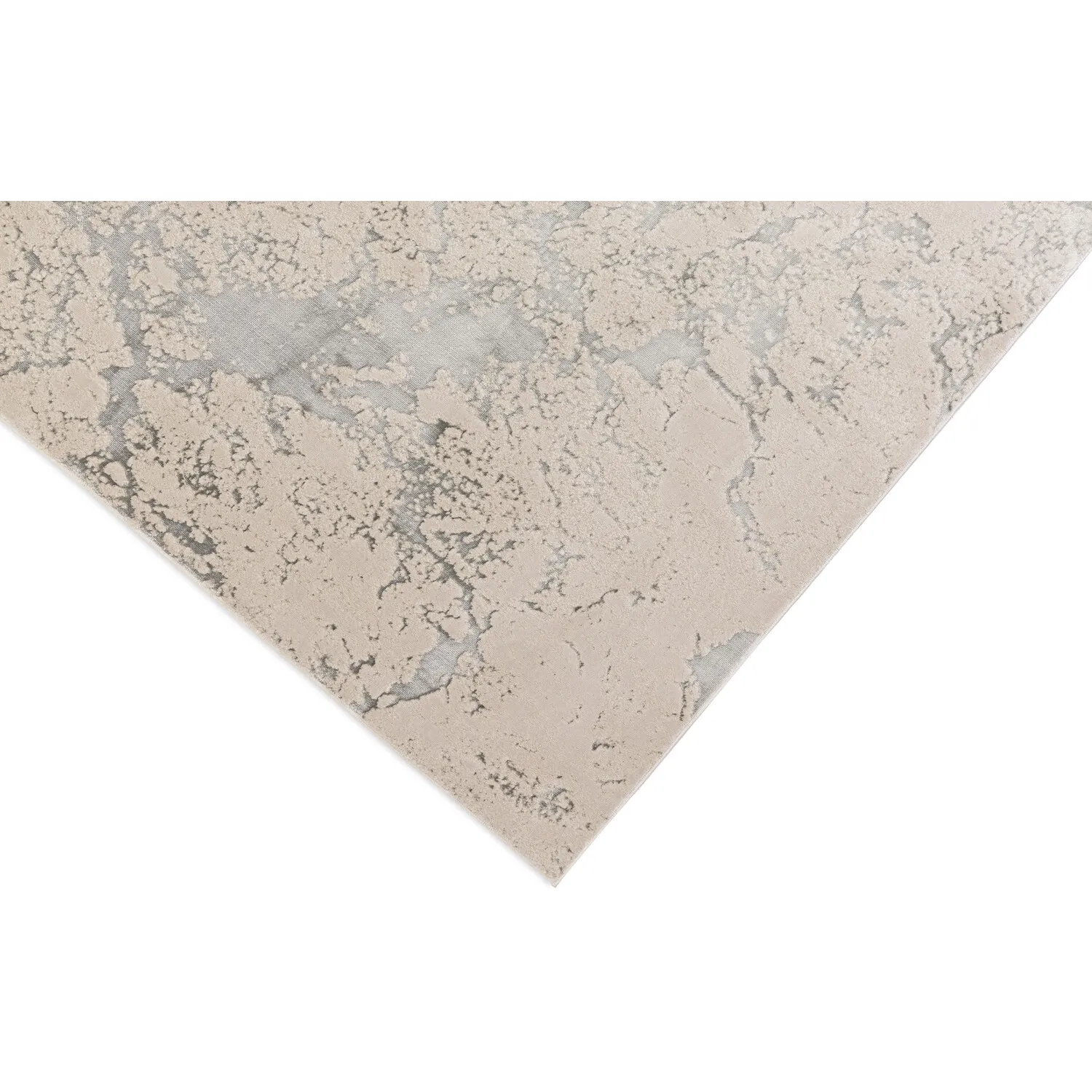 Moonlight Mist Rug 140cm - Silver, Polyester