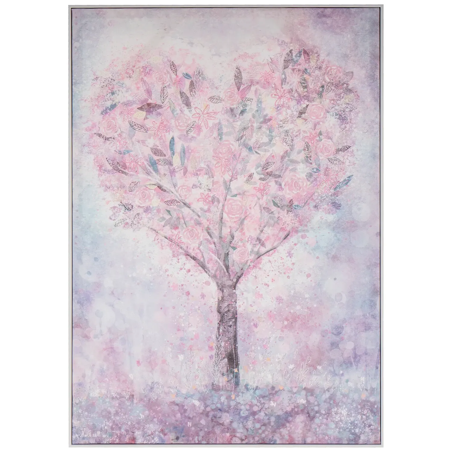 More Than Words Framed Canvas Wall Art - Pink image