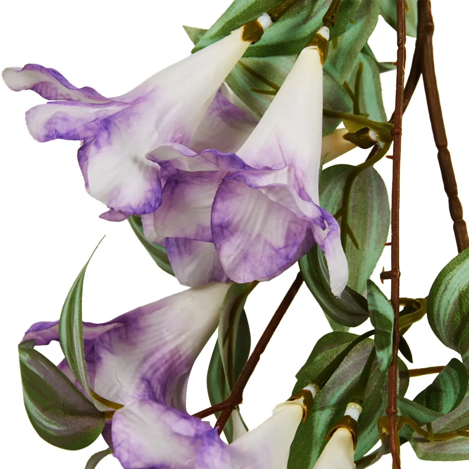 Morning Glory Garland - Green and Purple