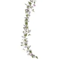 Morning Glory Garland - Green and Purple