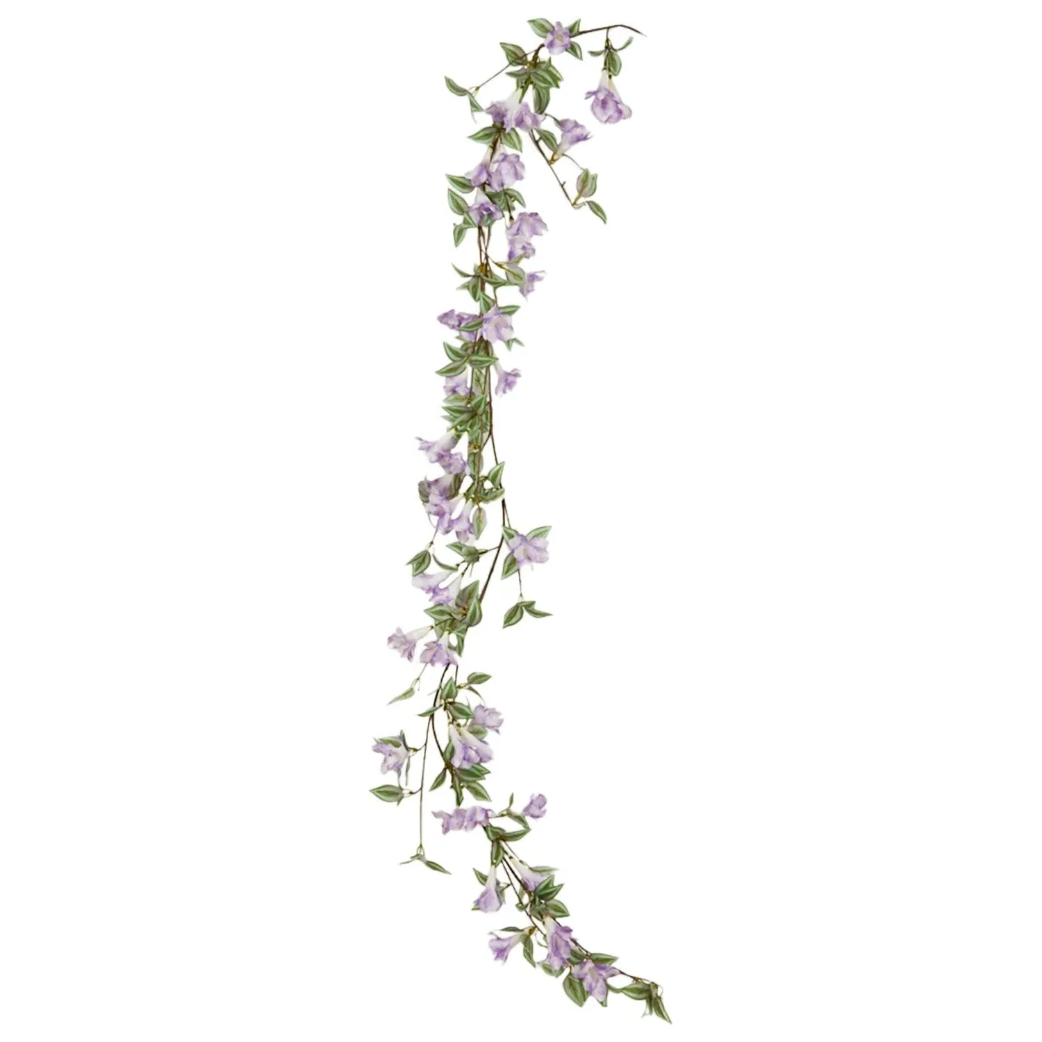 Morning Glory Garland - Green and Purple image