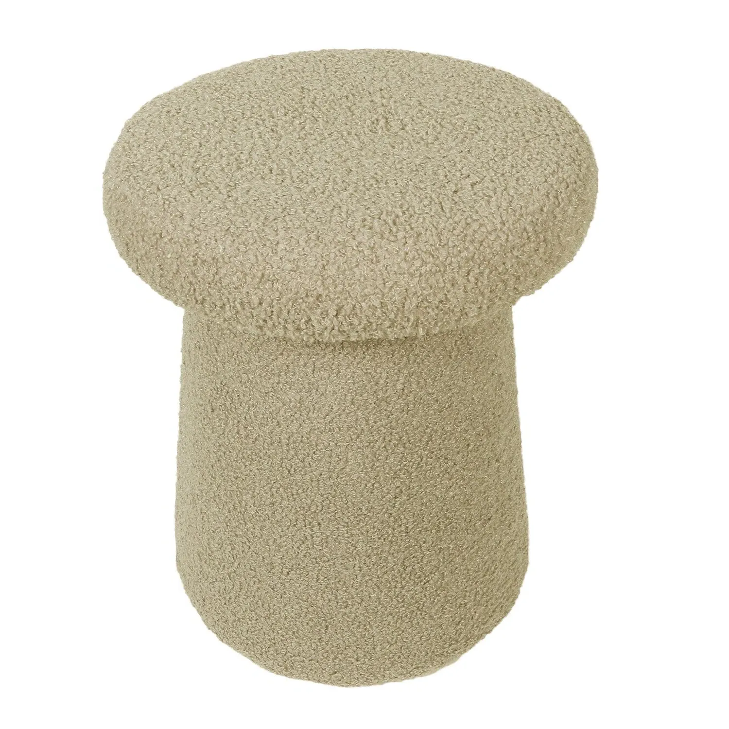 Mushroom Footstool - Taupe, Teddy