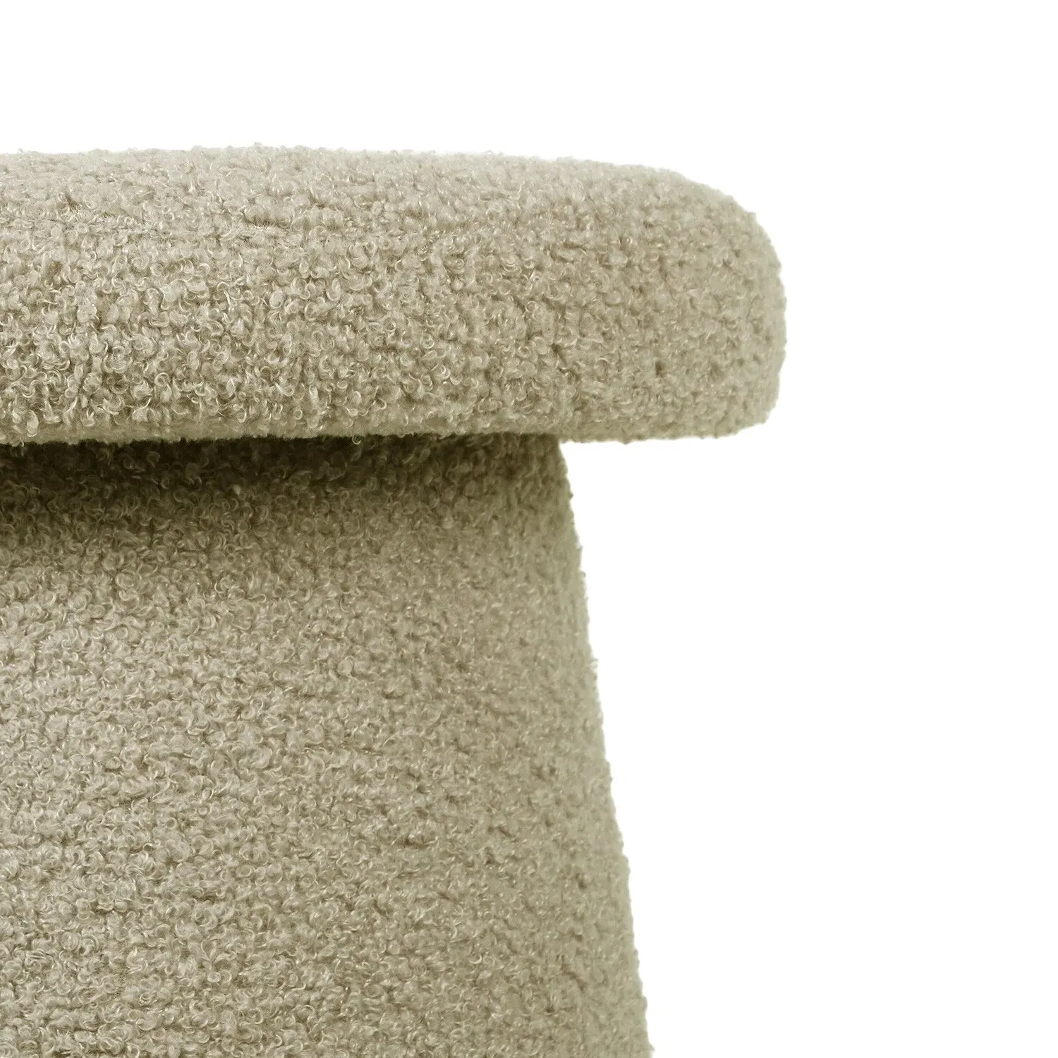Mushroom Footstool - Taupe, Teddy