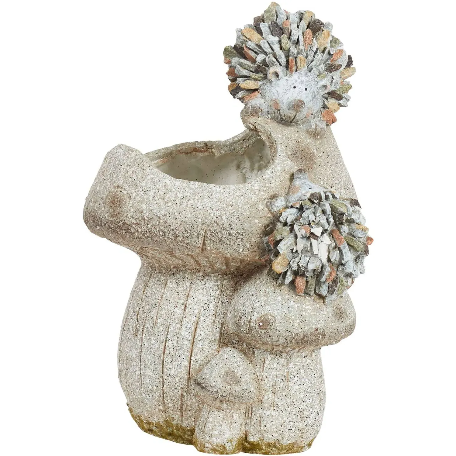 Mushroom & Hedgehog Planter - Natural