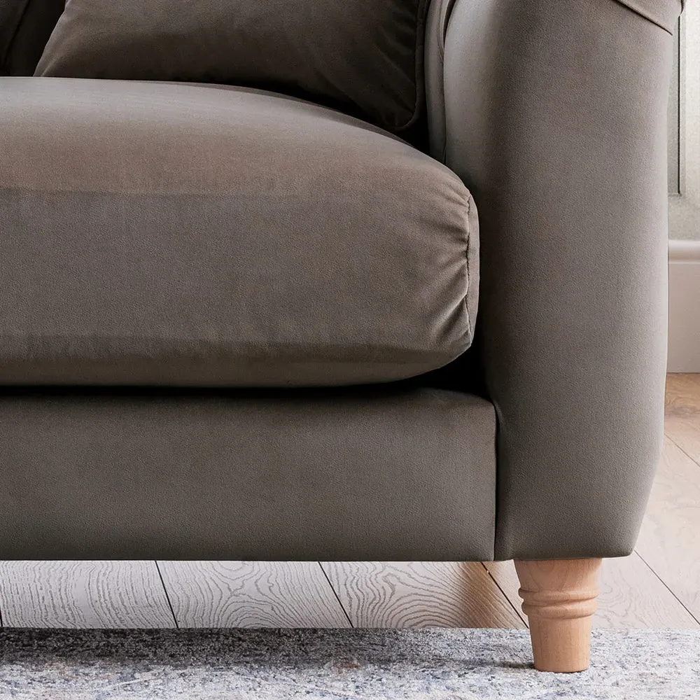 Mushroom Velvet Armchair - Grey