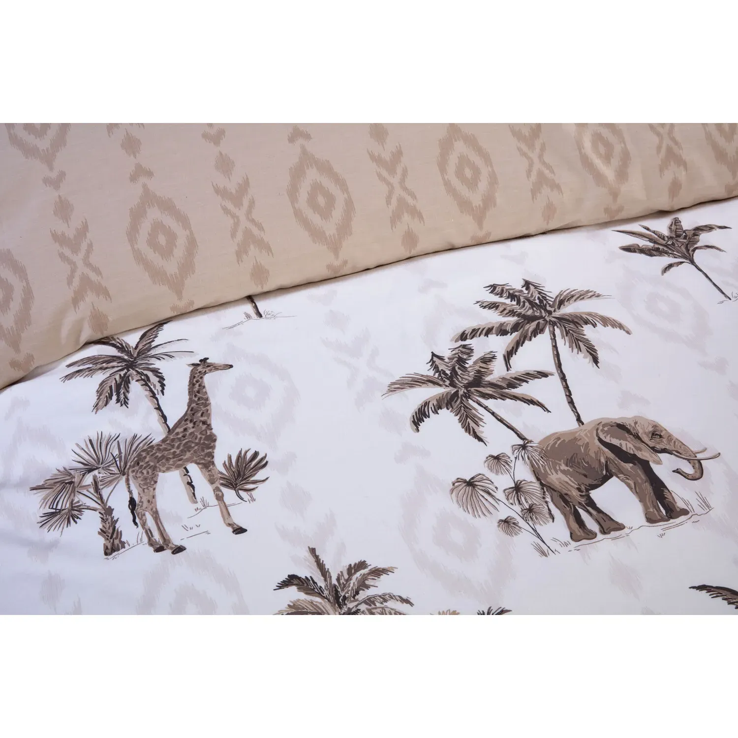 Nahara King Duvet Cover and Pillowcase Set - Natural