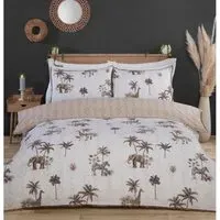 Nahara Single Duvet Cover and Pillowcase Set - Natural