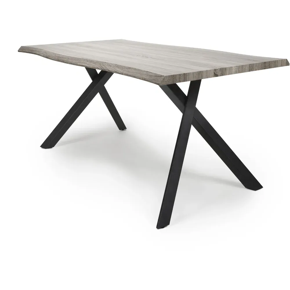 Narvik 4-Seater Curved Dining Table - Brown, Pine