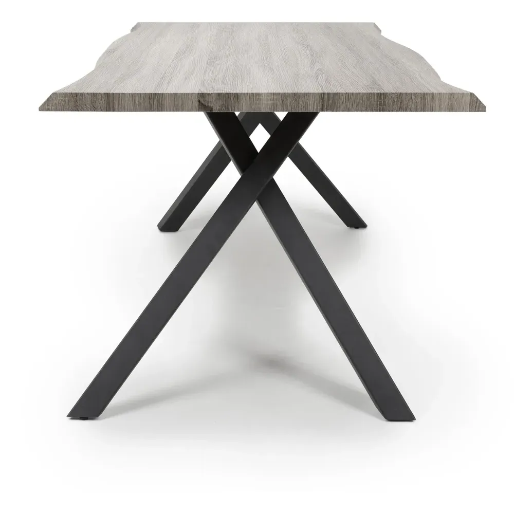 Narvik 4-Seater Curved Dining Table - Brown, Pine