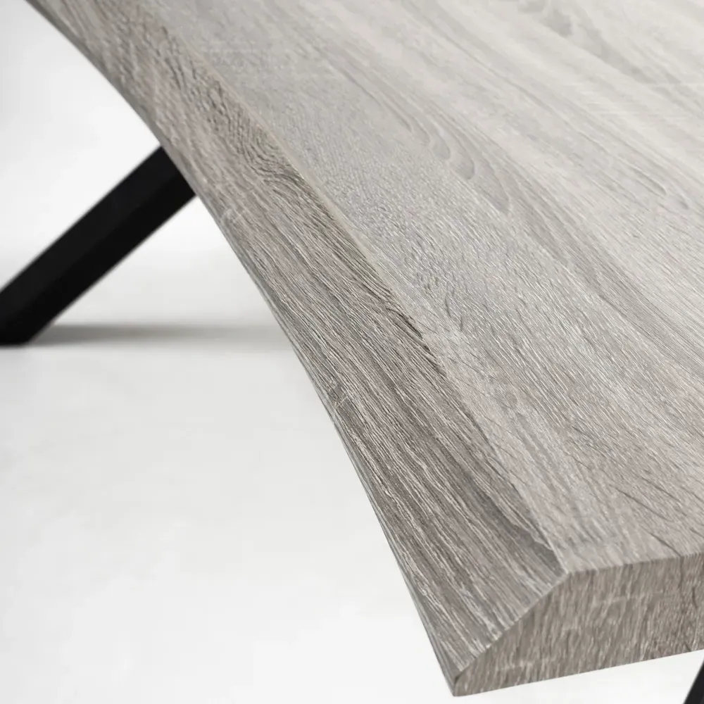 Narvik 4-Seater Curved Dining Table - Brown, Pine