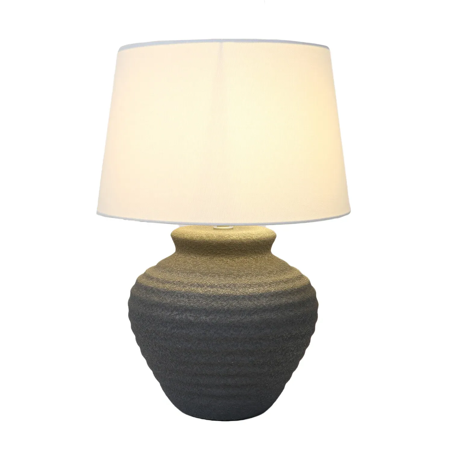 Nash Stone Effect Table Lamp - Grey