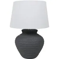 Nash Stone Effect Table Lamp - Grey