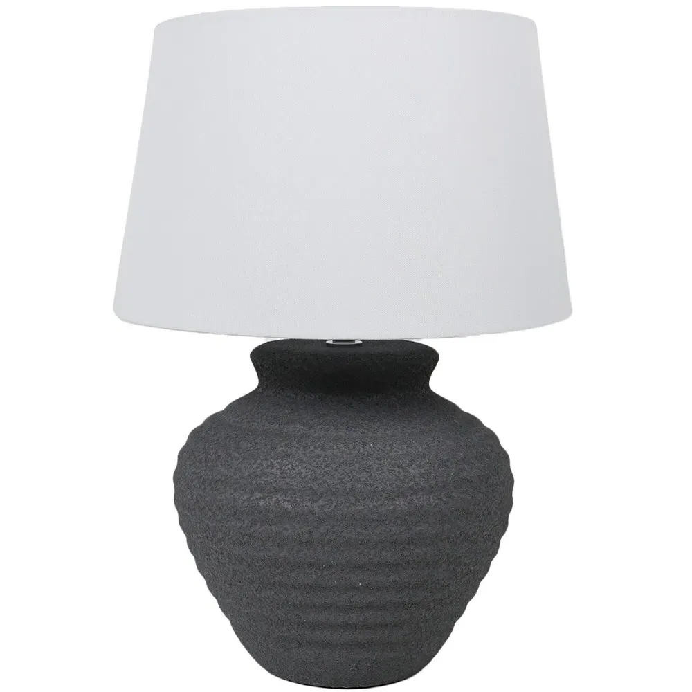 Nash Stone Effect Table Lamp - Grey