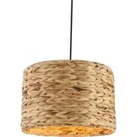 Natural Effect Weave Pendant Light - Natural, Water Hyacinth