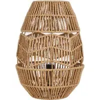 Navarre Rattan Effect Table Lamp - Brown