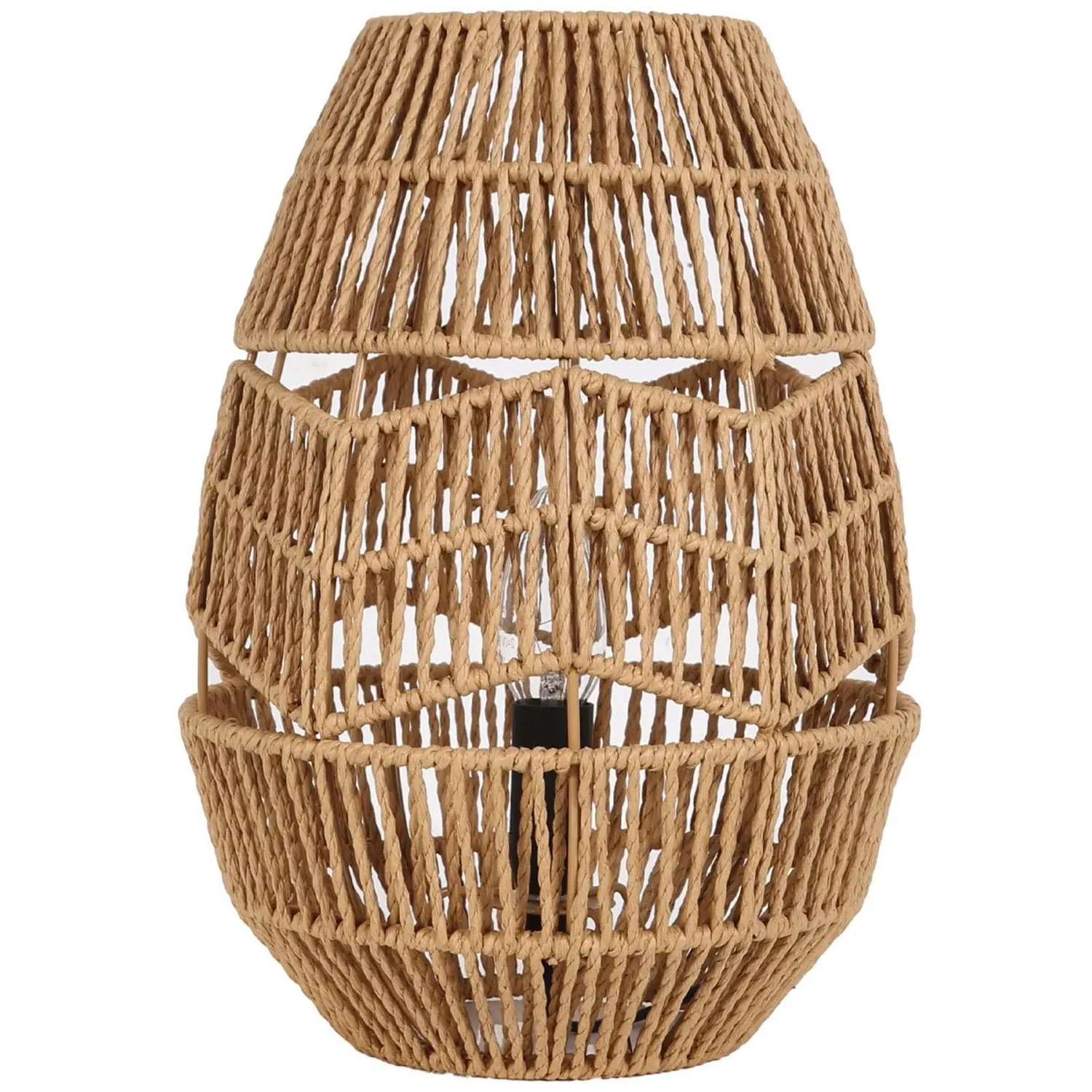 Navarre Rattan Effect Table Lamp - Brown image