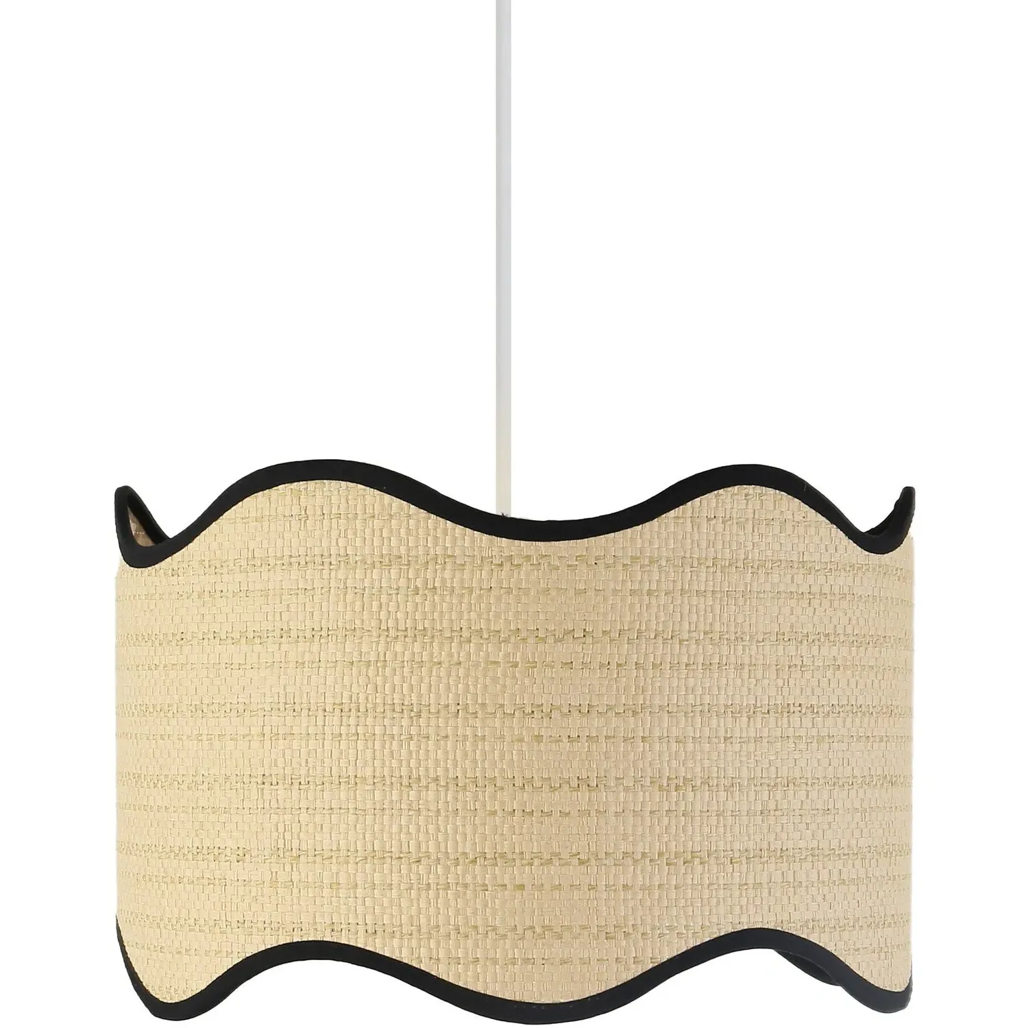 Naya Wave Ceiling Light Shade - Natural, Rattan Effect image