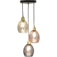 Neave 3 Light Droplet Ceiling Fitting - Glass