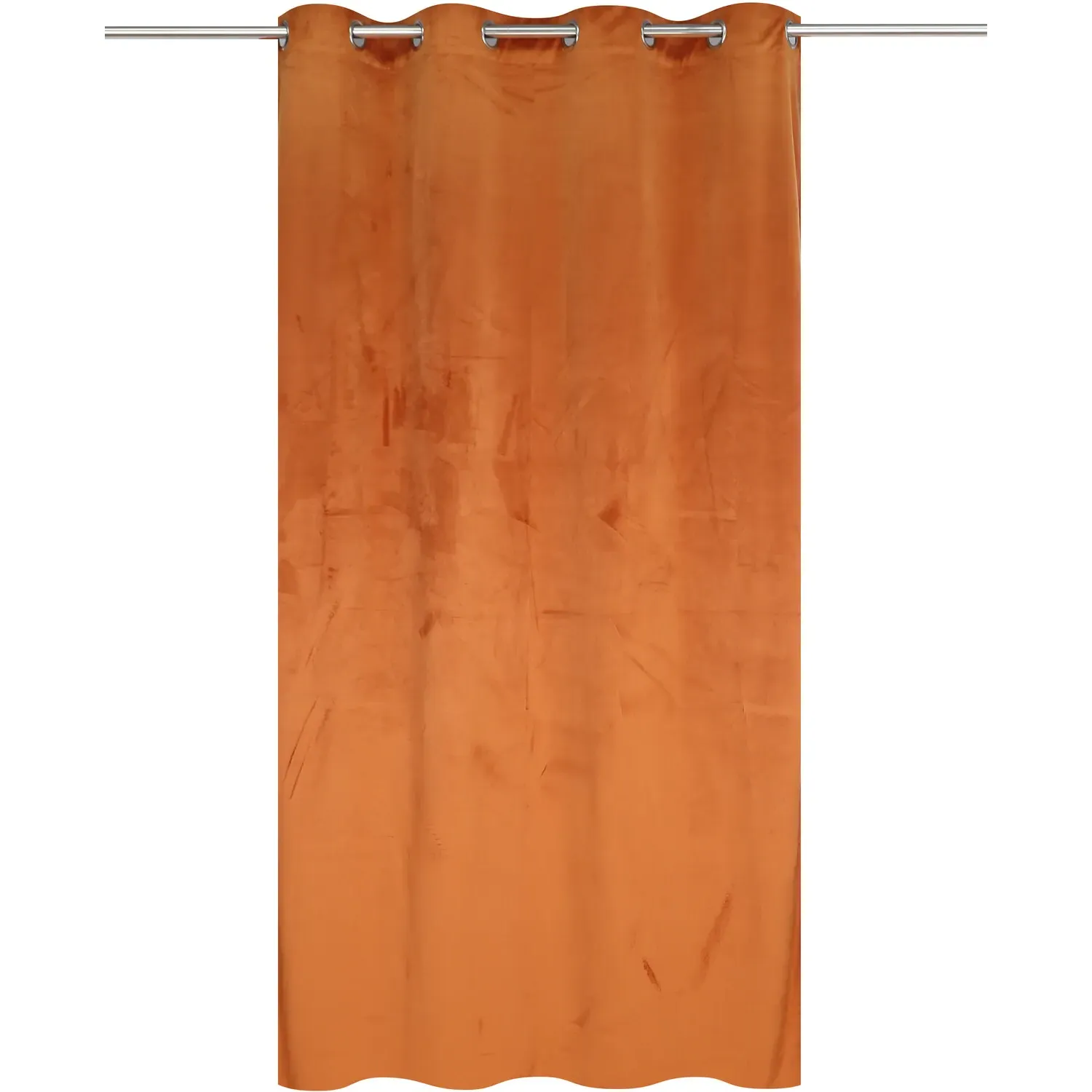 Neptune Velvet Panel Curtain - Rust