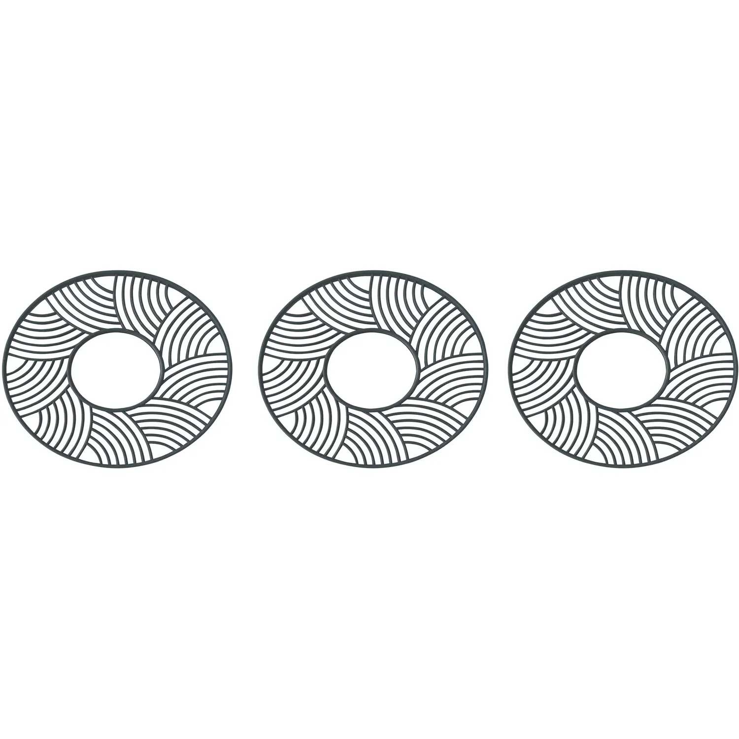 Nerissa Set of 3 Round Mirrors - Blue image