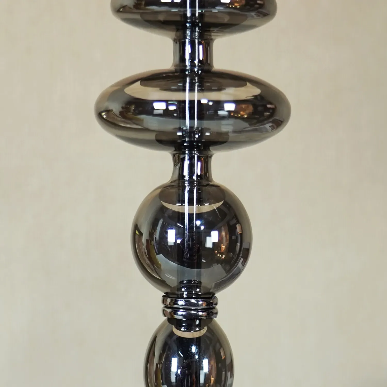 Nessa Table Lamp with White Shade - Chrome