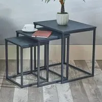 Nest of Tables Set of 3 - Black