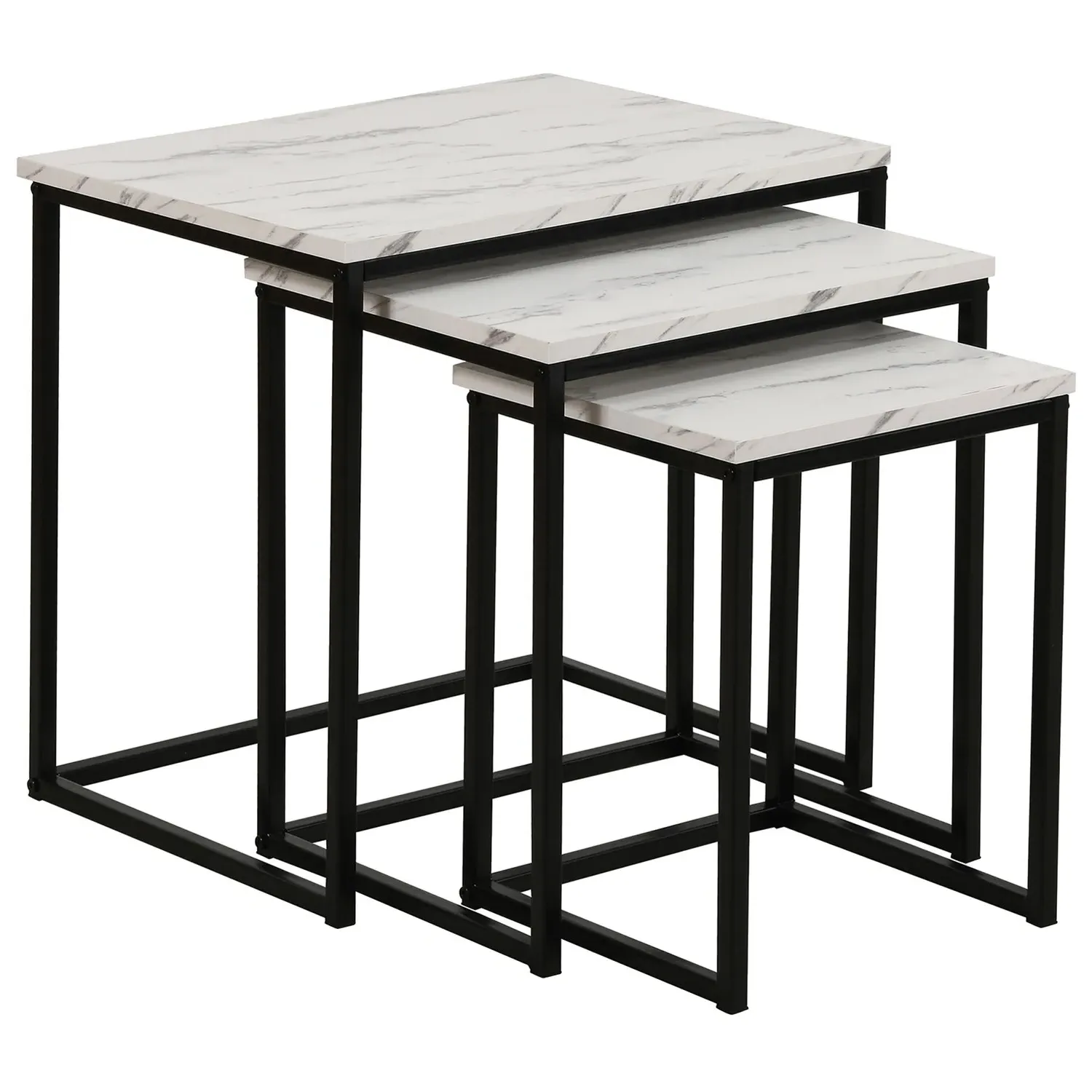 Nest of Tables Set of 3 - Black, Steel