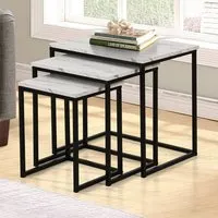 Nest of Tables Set of 3 - Black, Steel