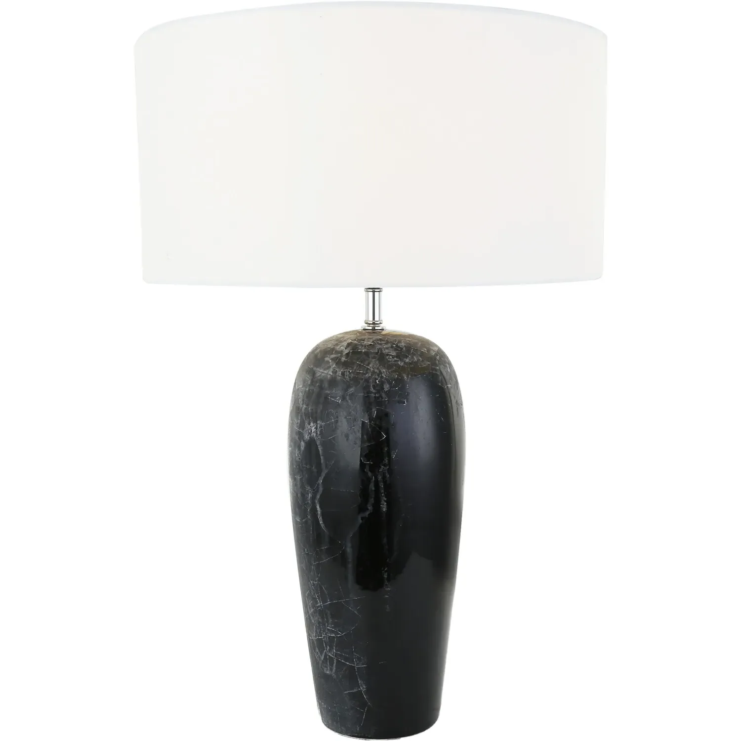 Nevya Table Lamp - Black and White, Glass
