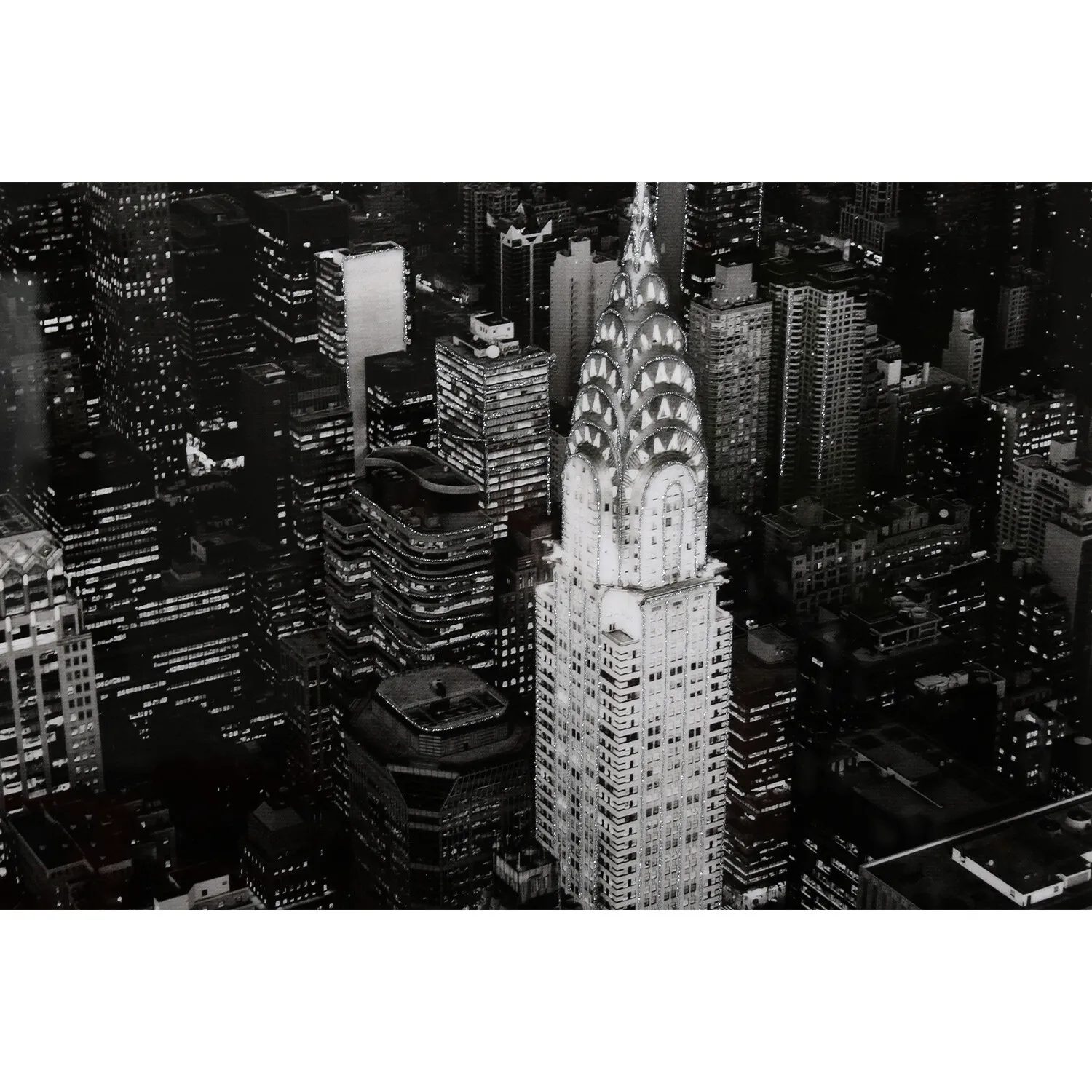 New York Skyline Framed Wall Art 60x80cm - Black