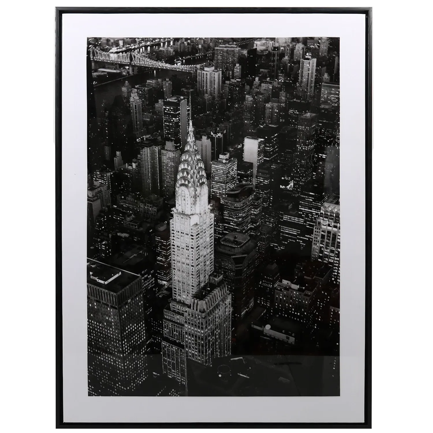 New York Skyline Framed Wall Art 60x80cm - Black