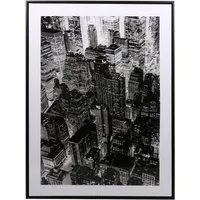 New York Skyline Framed Wall Art 60x80cm - Black