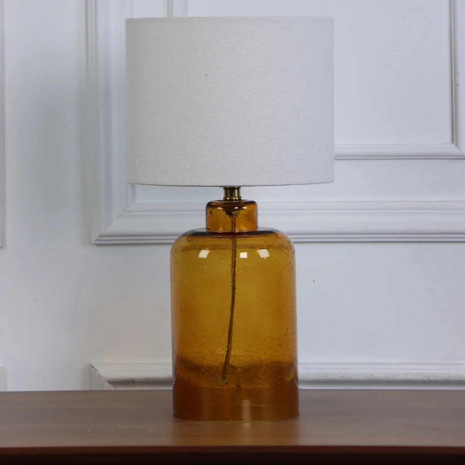 Noa Table Lamp - White, Brown
