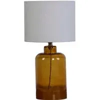 Noa Table Lamp - White, Brown