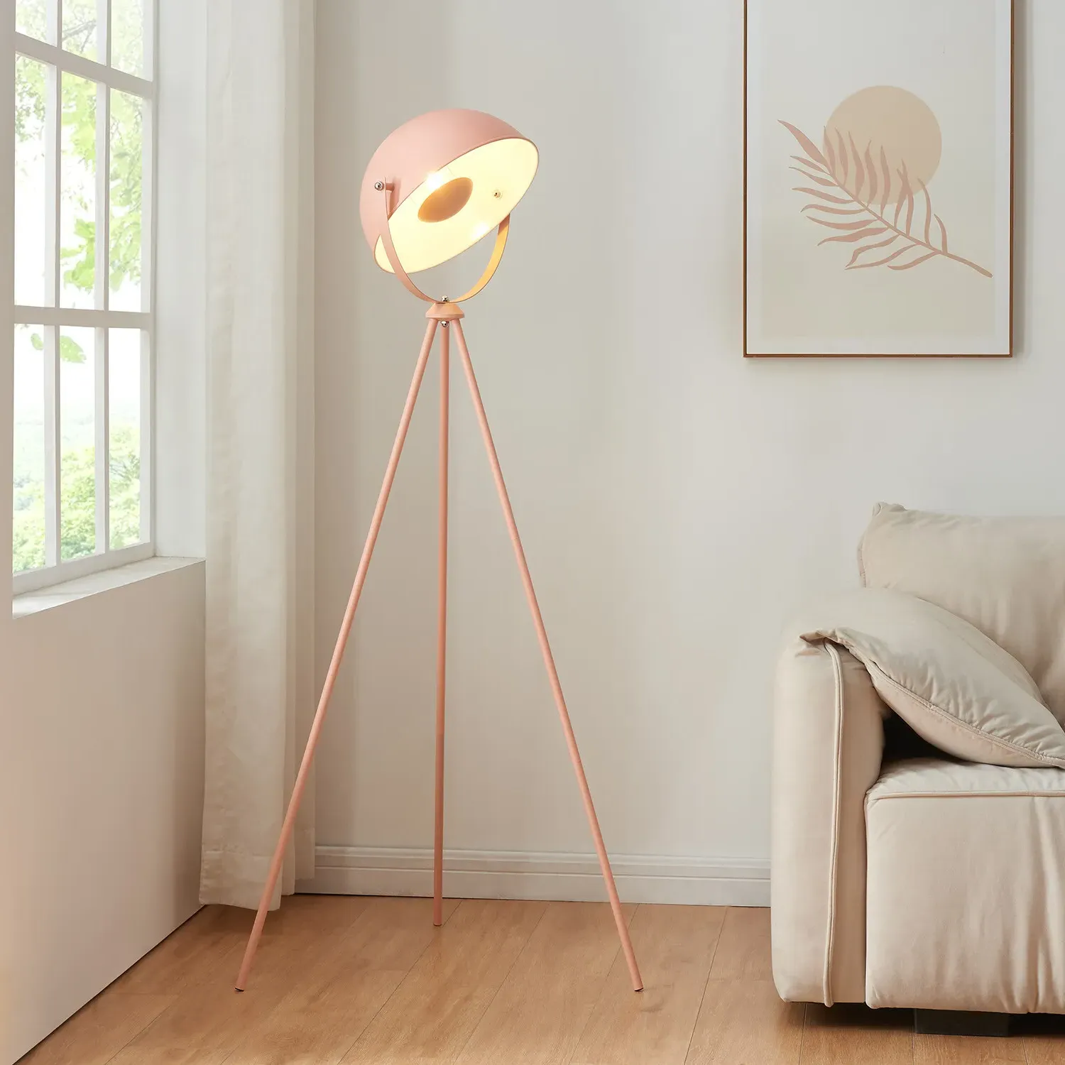 Nora Tripod Floor Lamp - Apricot
