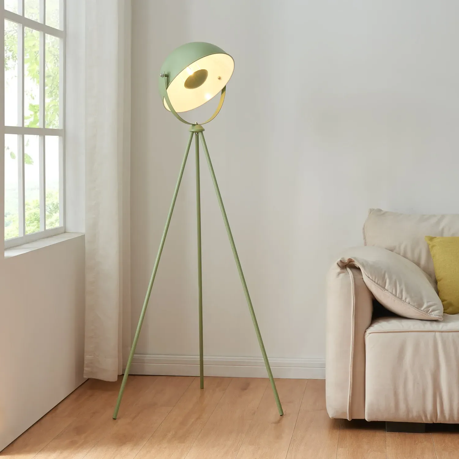 Nora Tripod Floor Lamp - Sage