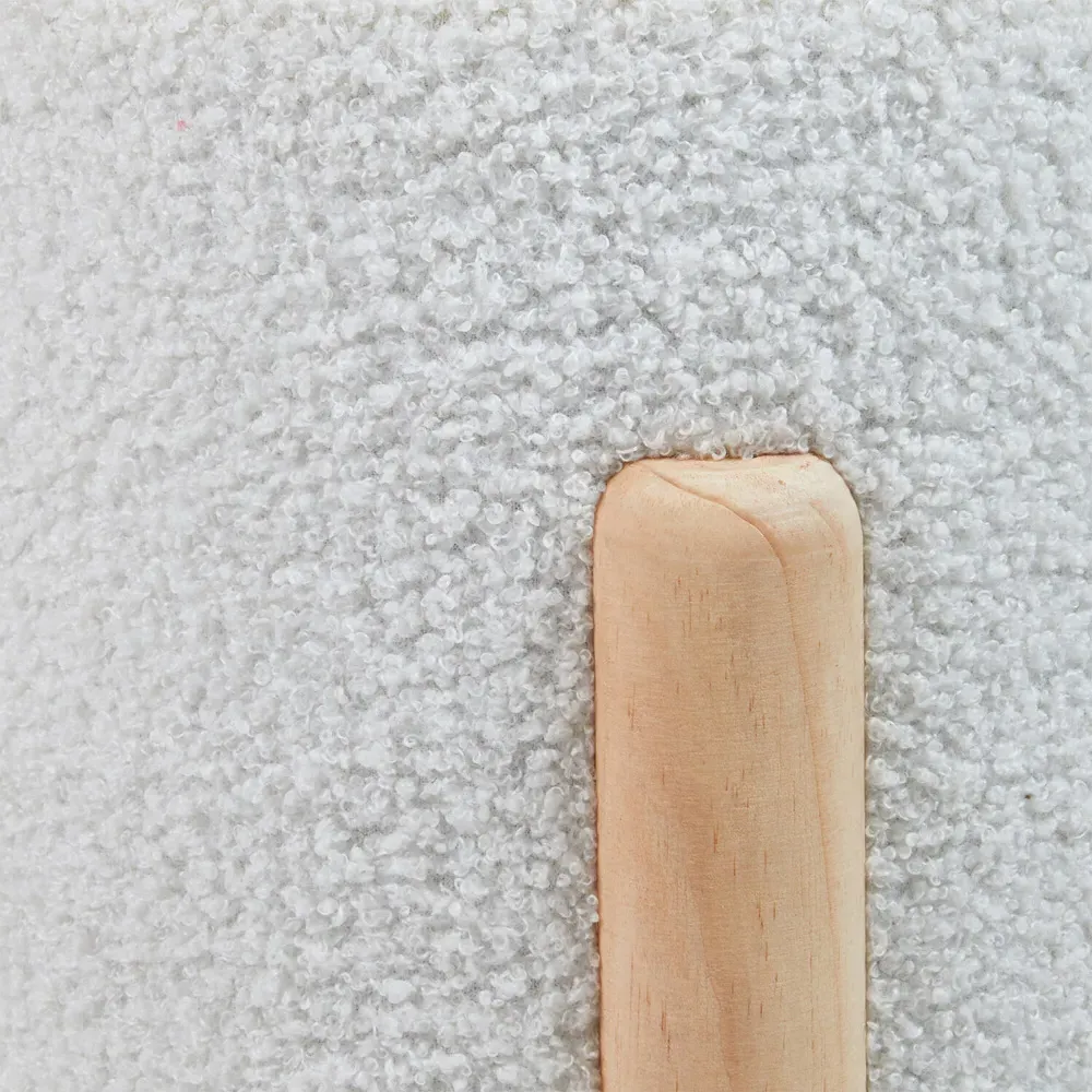 Nordic Teddy Footstool - White