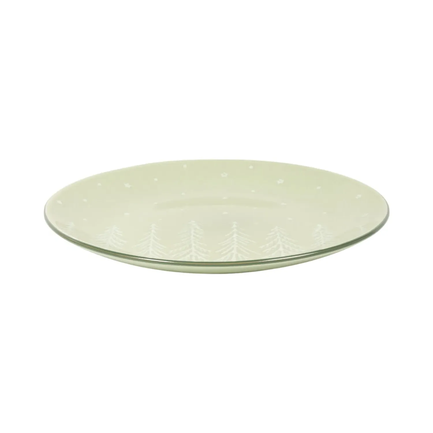 Nordic Tree Dinner Plate - Green, Stoneware