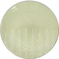 Nordic Tree Dinner Plate - Green, Stoneware