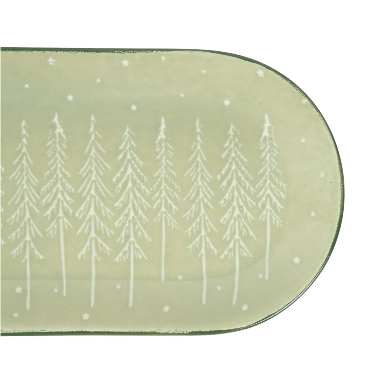 Nordic Tree Large Serving Platter - Sage