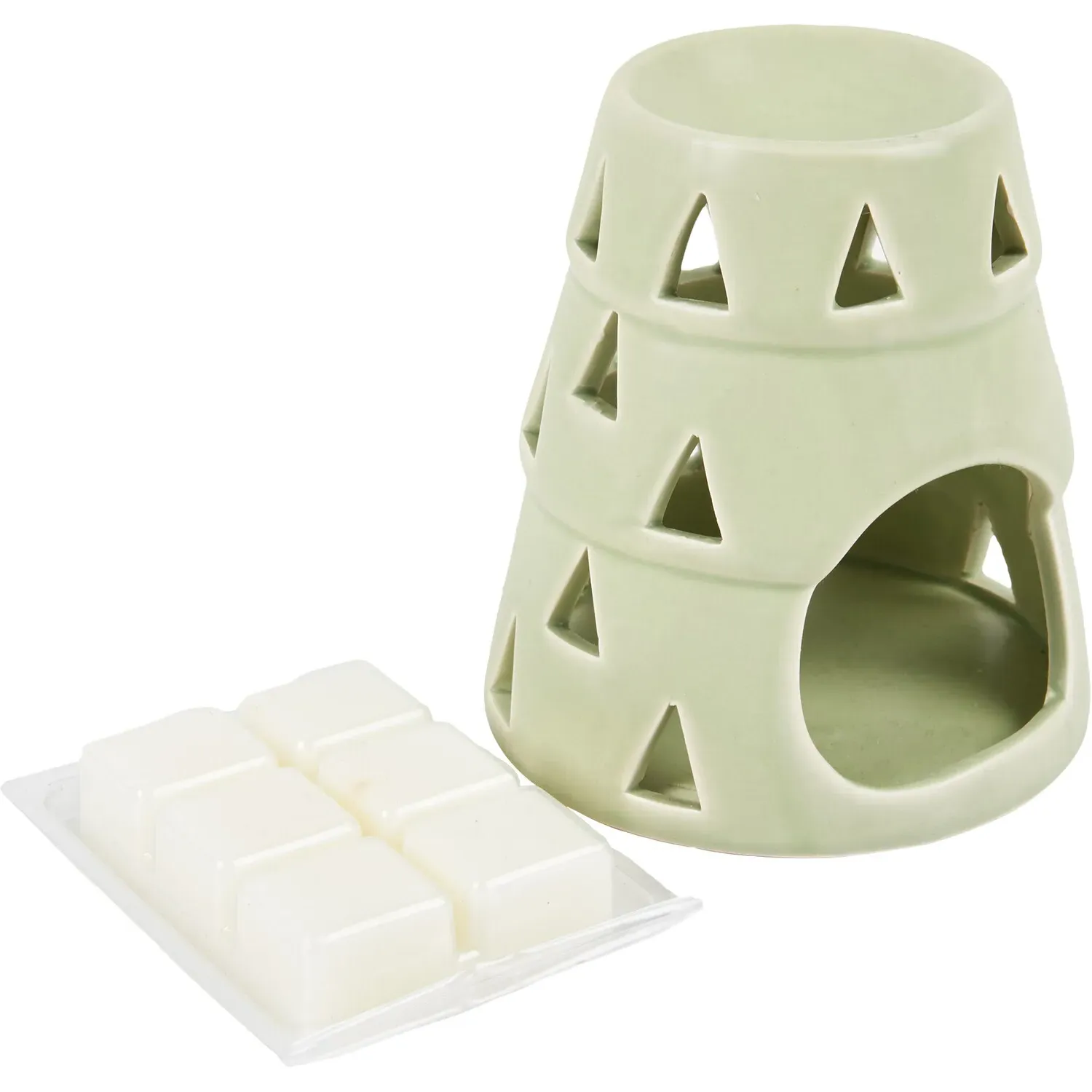Nordic Tree Wax Burner Set - Green, Ceramic