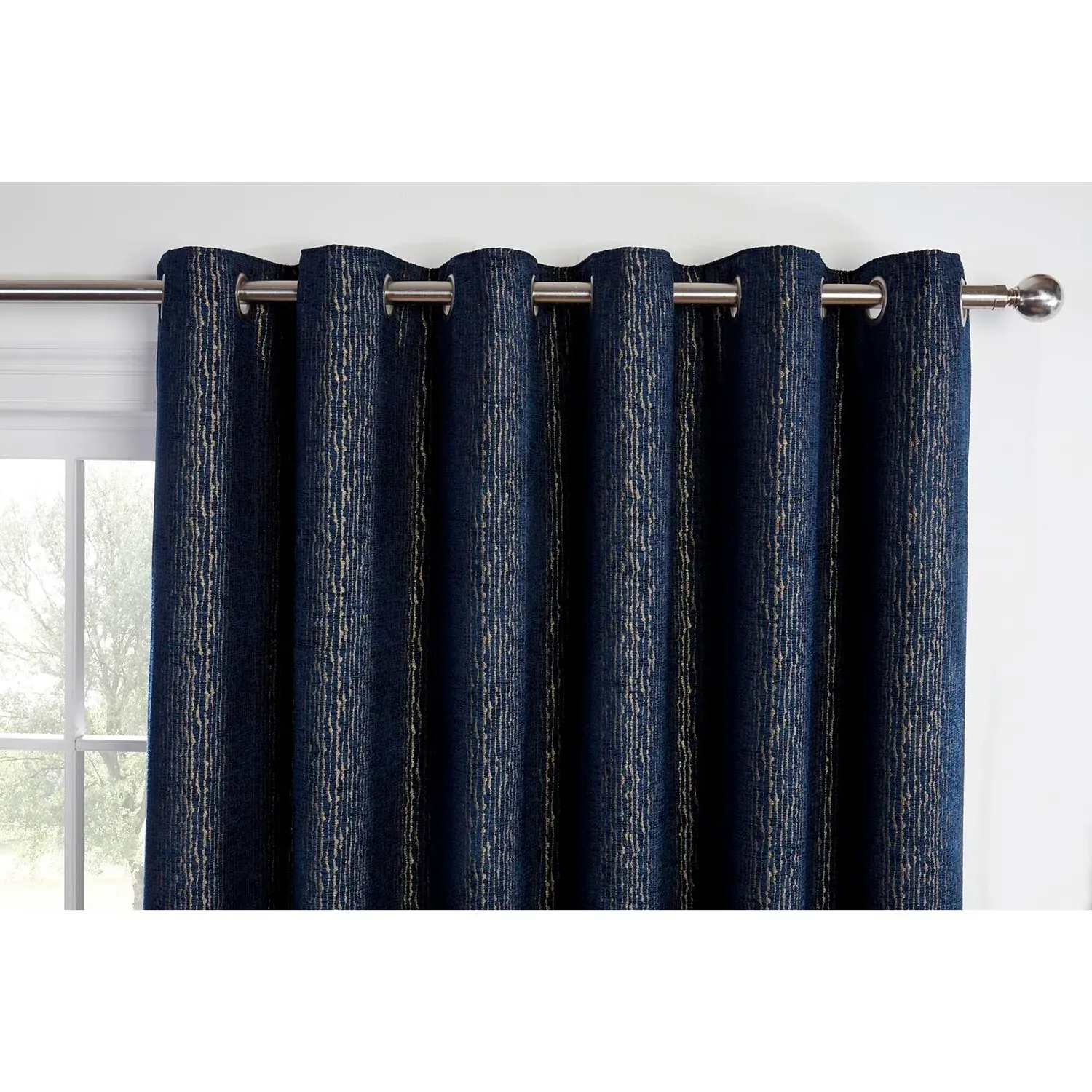 Nova Eyelet Curtain - Navy
