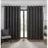 Nova Eyelet Curtains - Charcoal