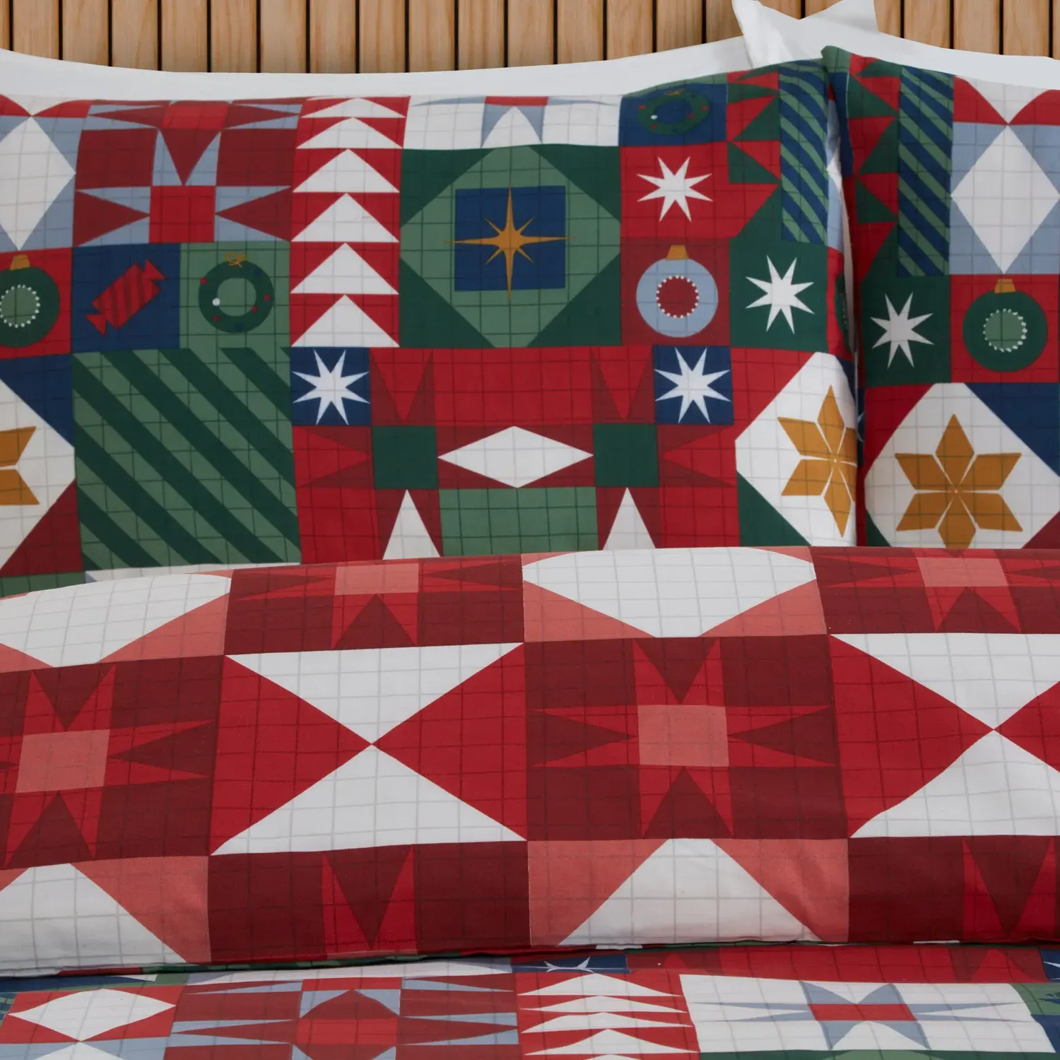 Novie King Size Patchwork Duvet Set - Multicolour