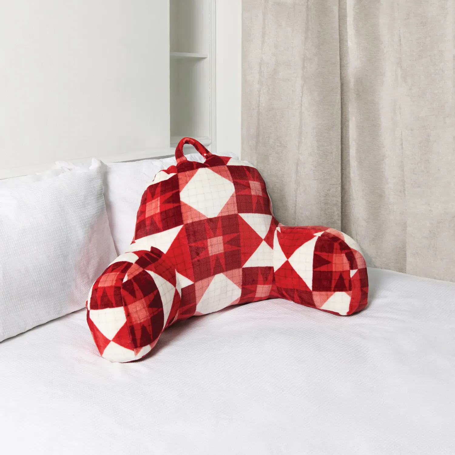 Novie Patchwork Cuddle Chair - Red