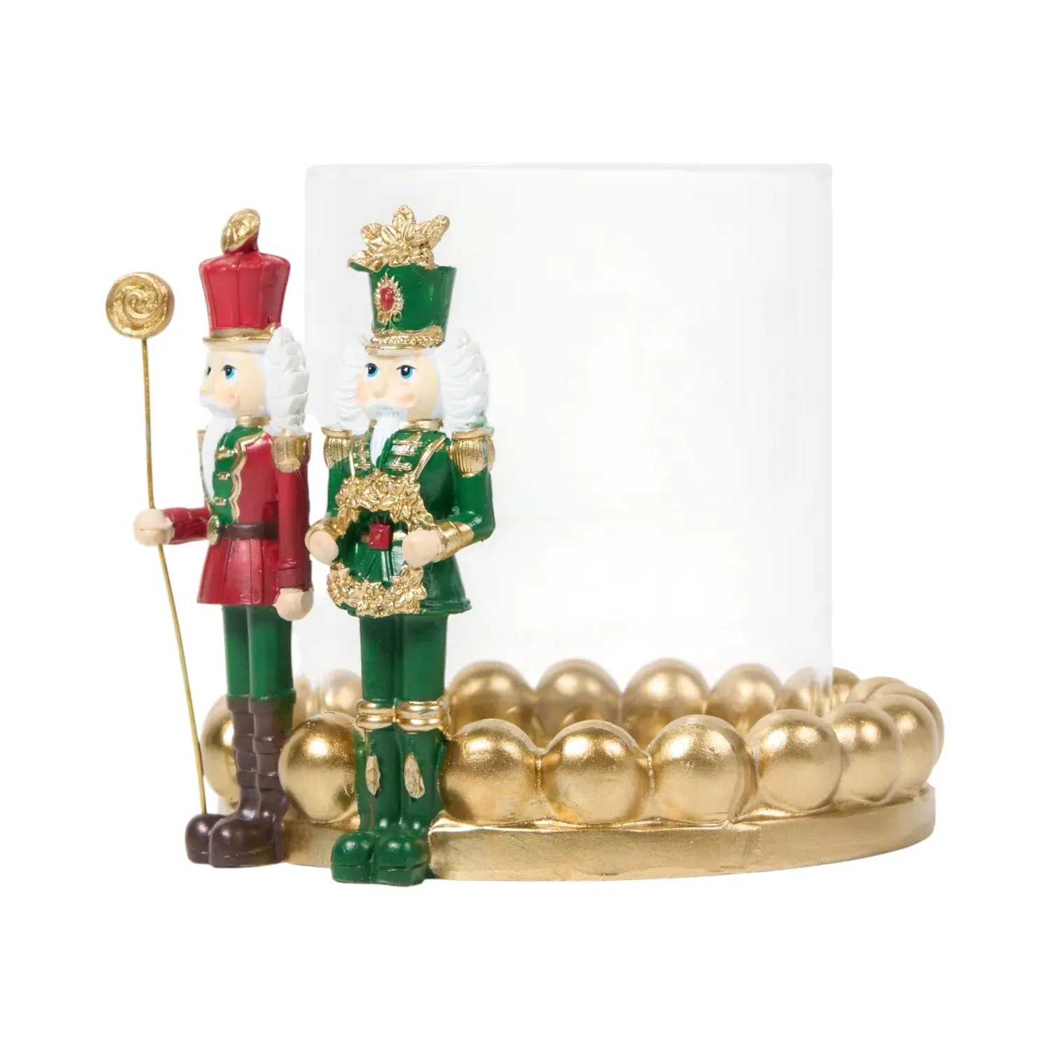 Nutcracker Candle Holder - Red, Green