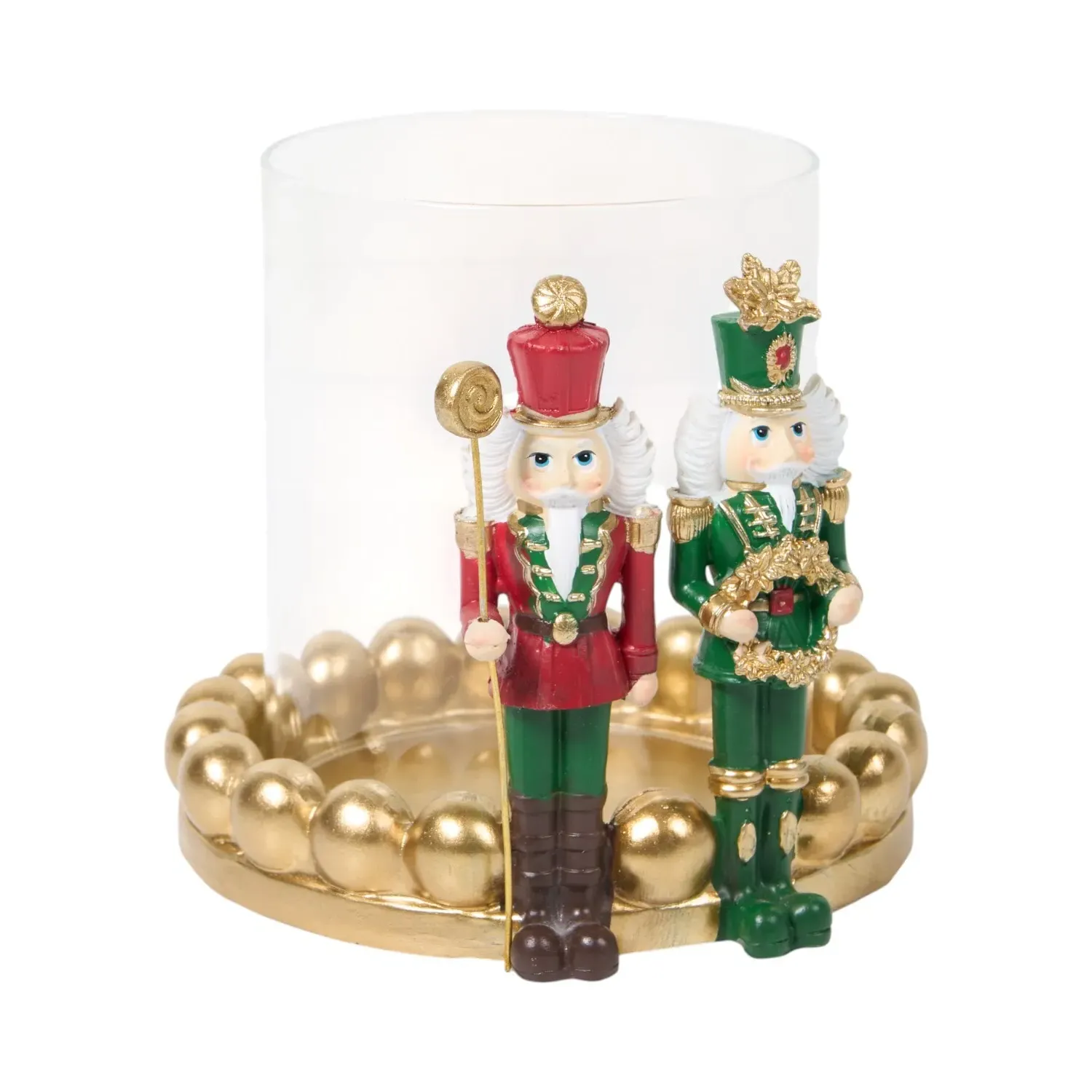 Nutcracker Candle Holder - Red, Green