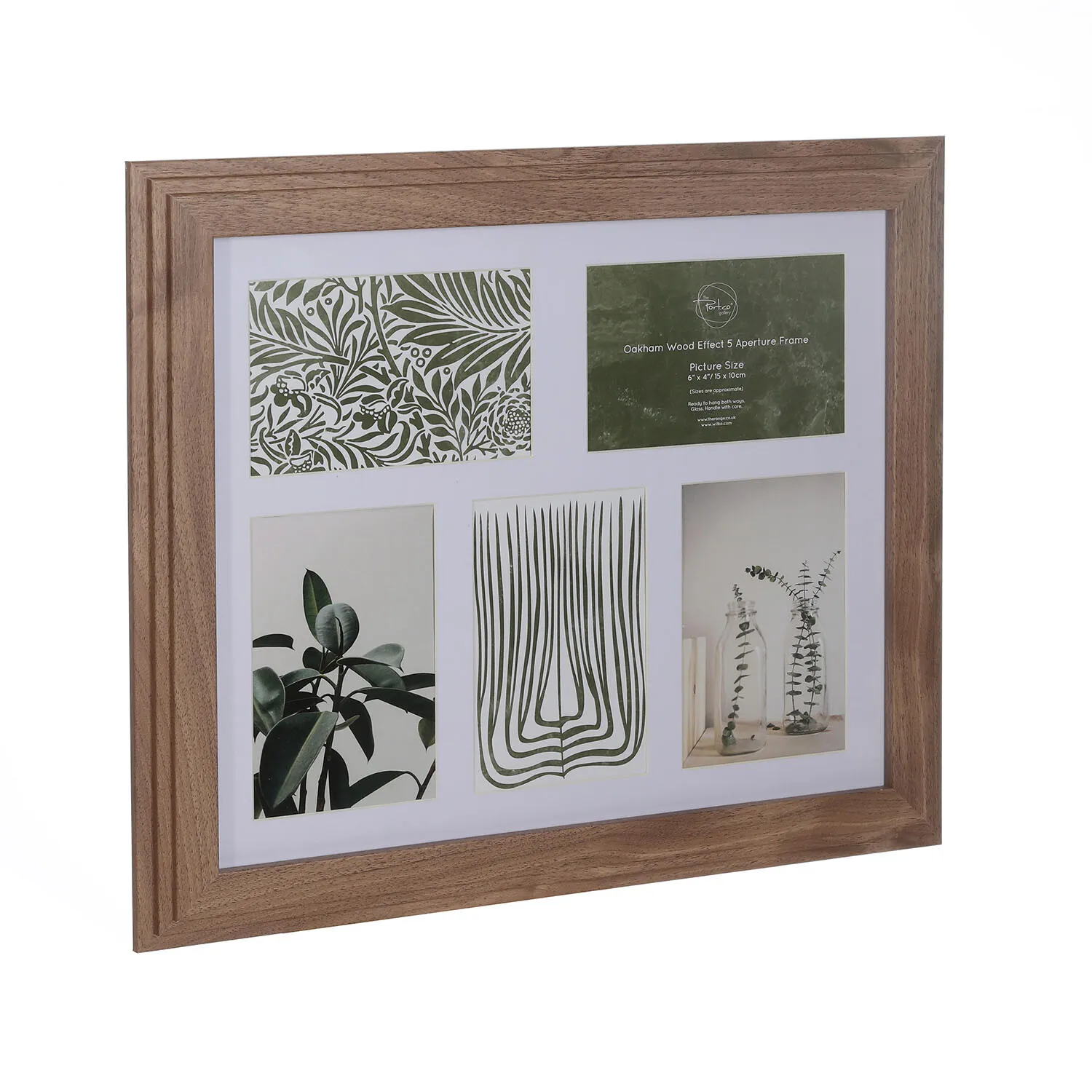 Oakham Wood Effect 5 Aperture Frame - Brown