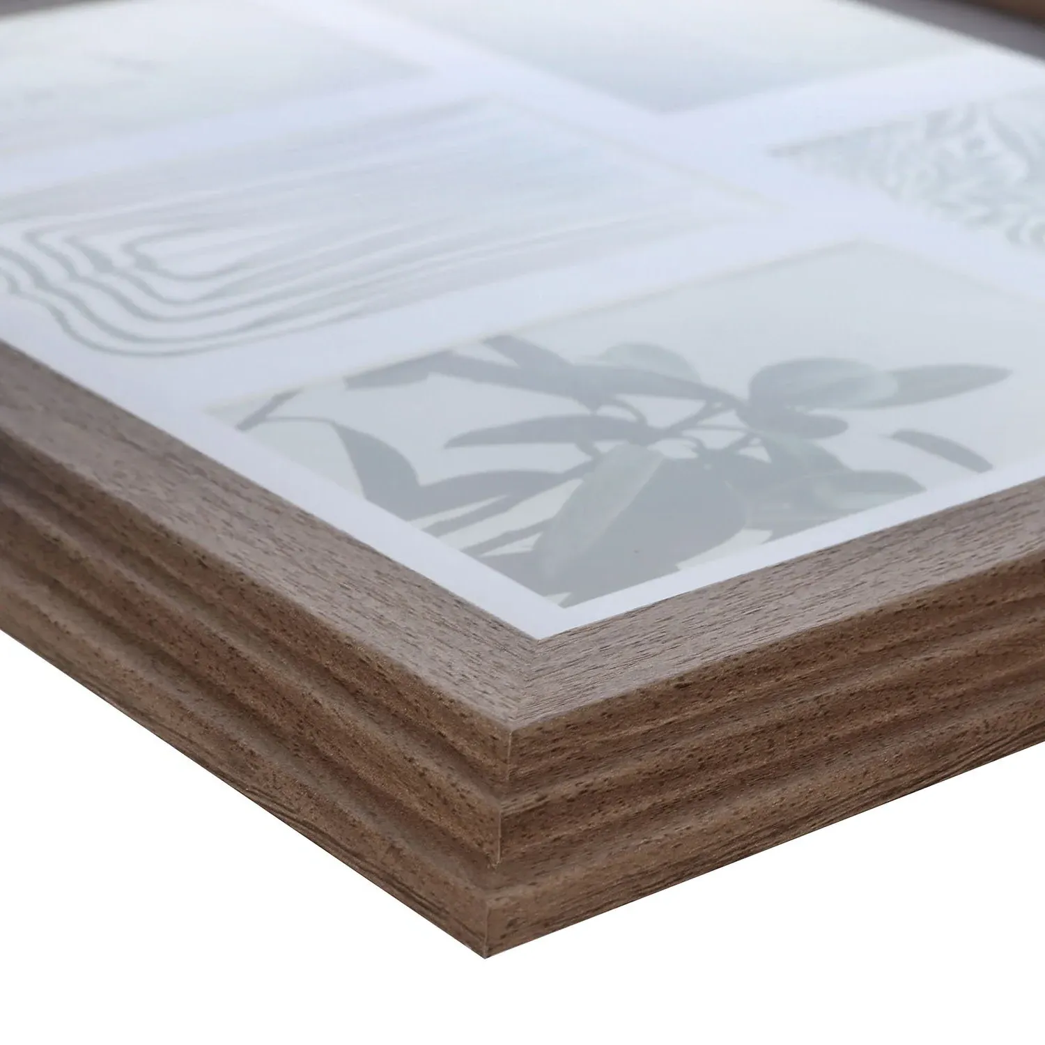 Oakham Wood Effect 5 Aperture Frame - Brown